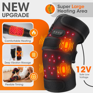 LED Light Heating Knee Pad with Vibration