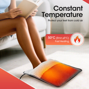 Electric Foot Heating Pad Soft Plush Foot Warmer