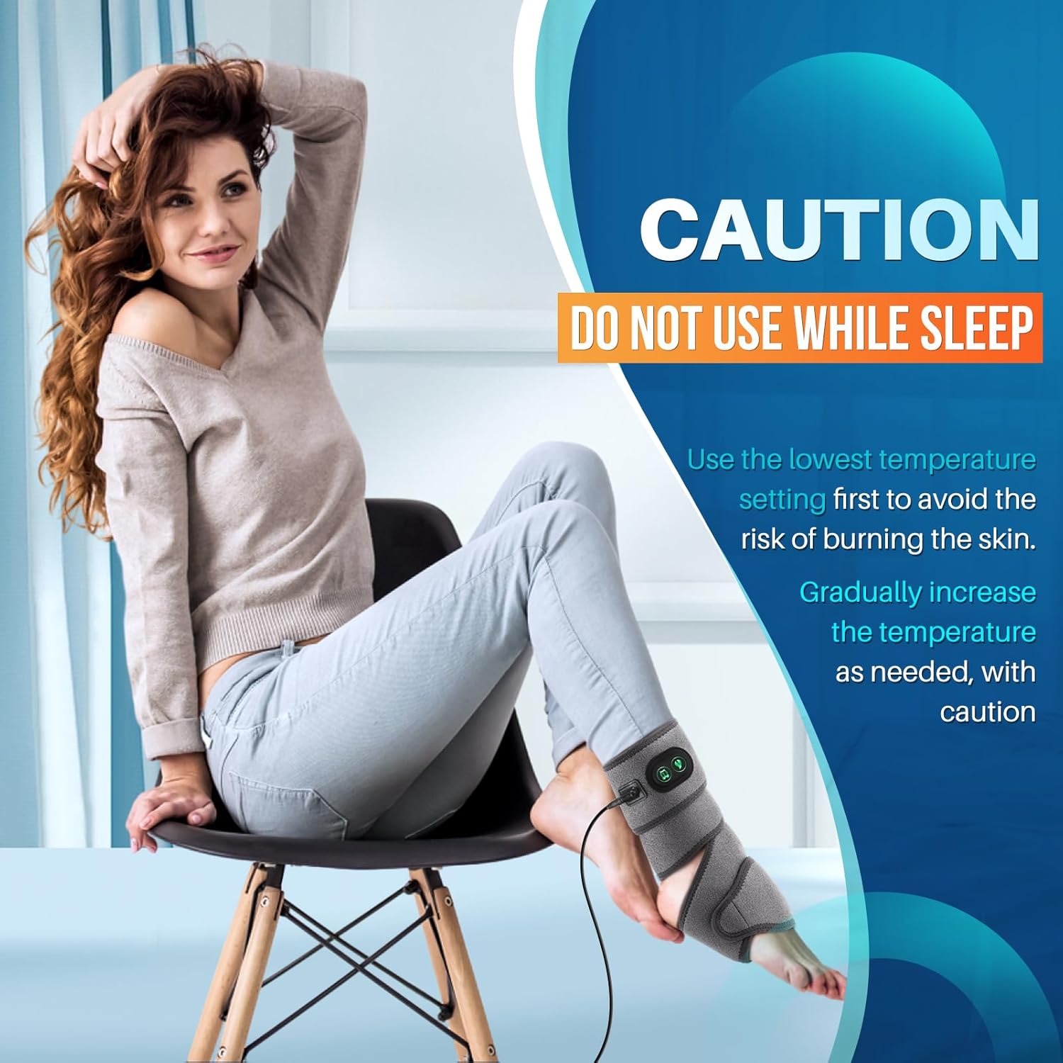 Elbow Heated Pad Wrap for Multiple Body Areas, Flexible Electric Heating Pads for Elbow Arm Wrist Ankle Leg Knee, Fast Heating Body Wrap Heated Brace with 4 Heating Levels, 3 Timing Settings