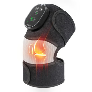 Cordless Heated Knee Massager, 3-in-1 Electric Knee Massager with Heat for Knee Heating Pad Elbow Shoulder Wrap with 3 Vibration & 6 Heating Modes, Birthday Gifts for Dad Mom