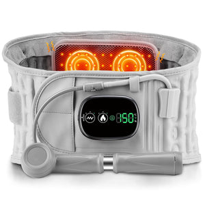ERHIVORA Decompression Back Belt with Red Light Heating and Massage, Back Reliever for Low Back, Inflatable Back Brace for Spinal Lumbar Woman Men Heaitng Pad