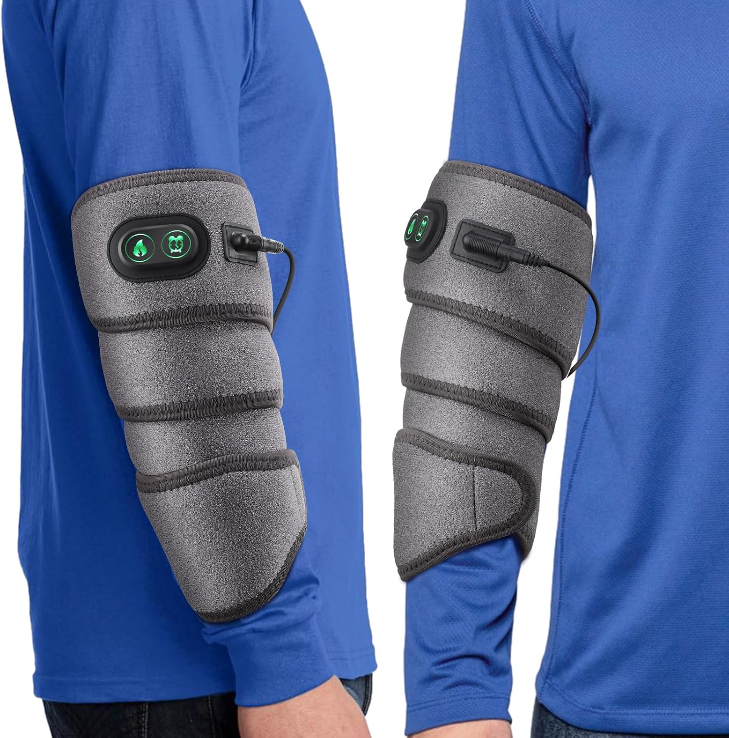 Elbow Heated Pad Wrap for Multiple Body Areas, Flexible Electric Heating Pads for Elbow Arm Wrist Ankle Leg Knee, Fast Heating Body Wrap Heated Brace with 4 Heating Levels, 3 Timing Settings