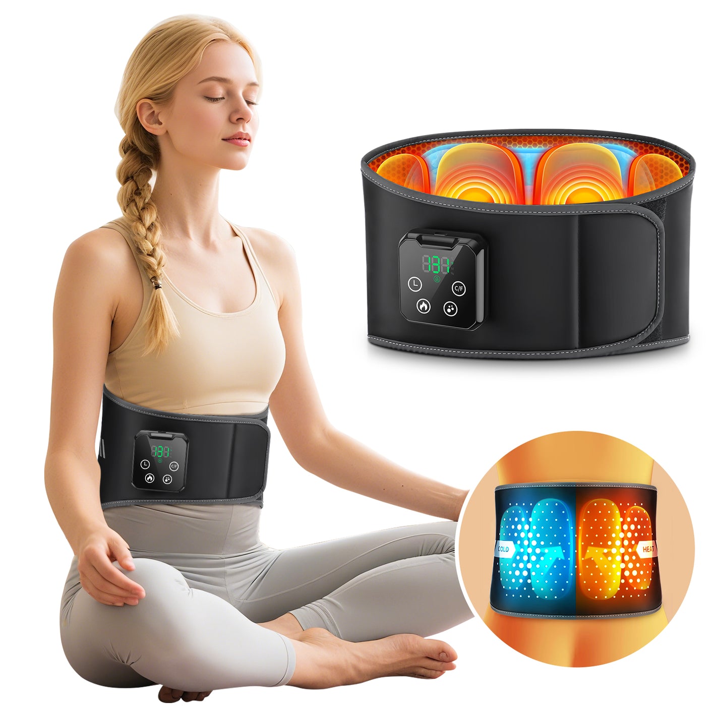 Warm & Cold Compress Air Compression Waist Belt